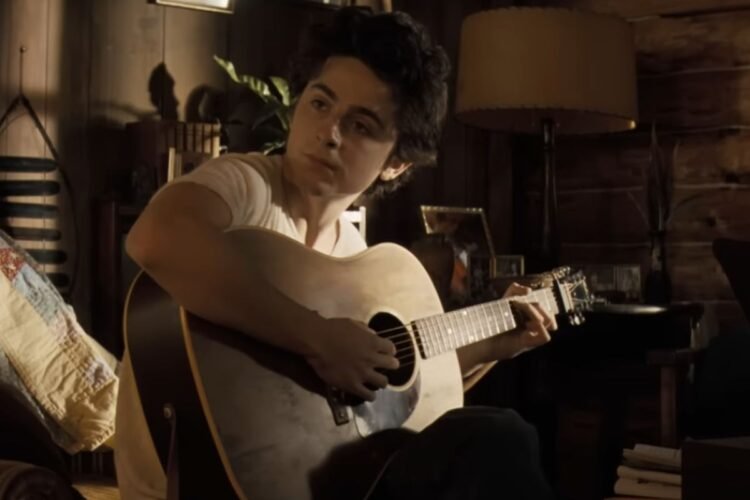 Timoth&eacute;e Chalamet como Bob Dylan